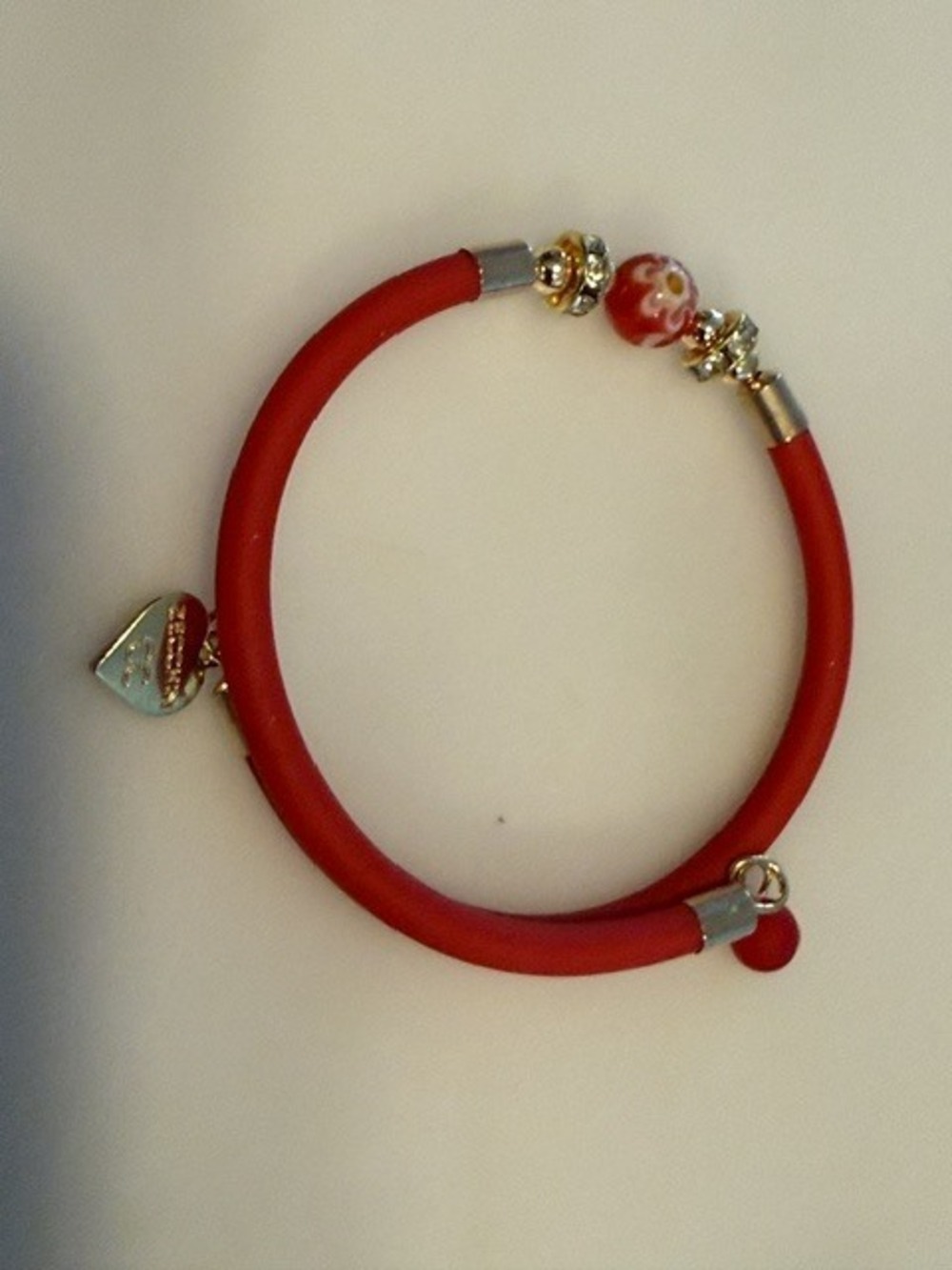 BR3106 | Red | Millefiori Murano Glass Wrap Bracelet